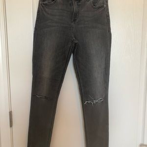 Express high rise Gray Distressed Jeans